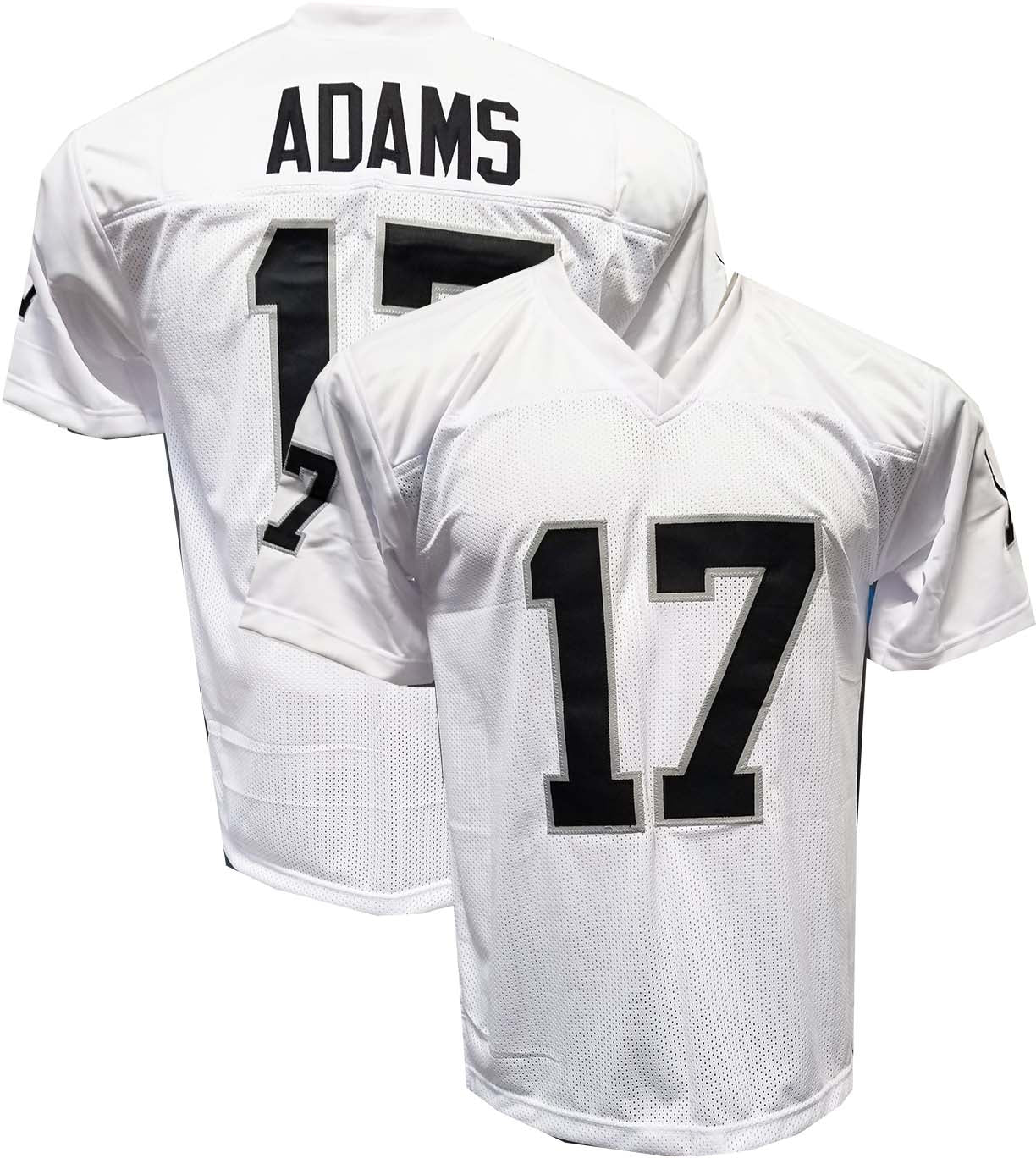 Adams White Custom Sewn Jersey