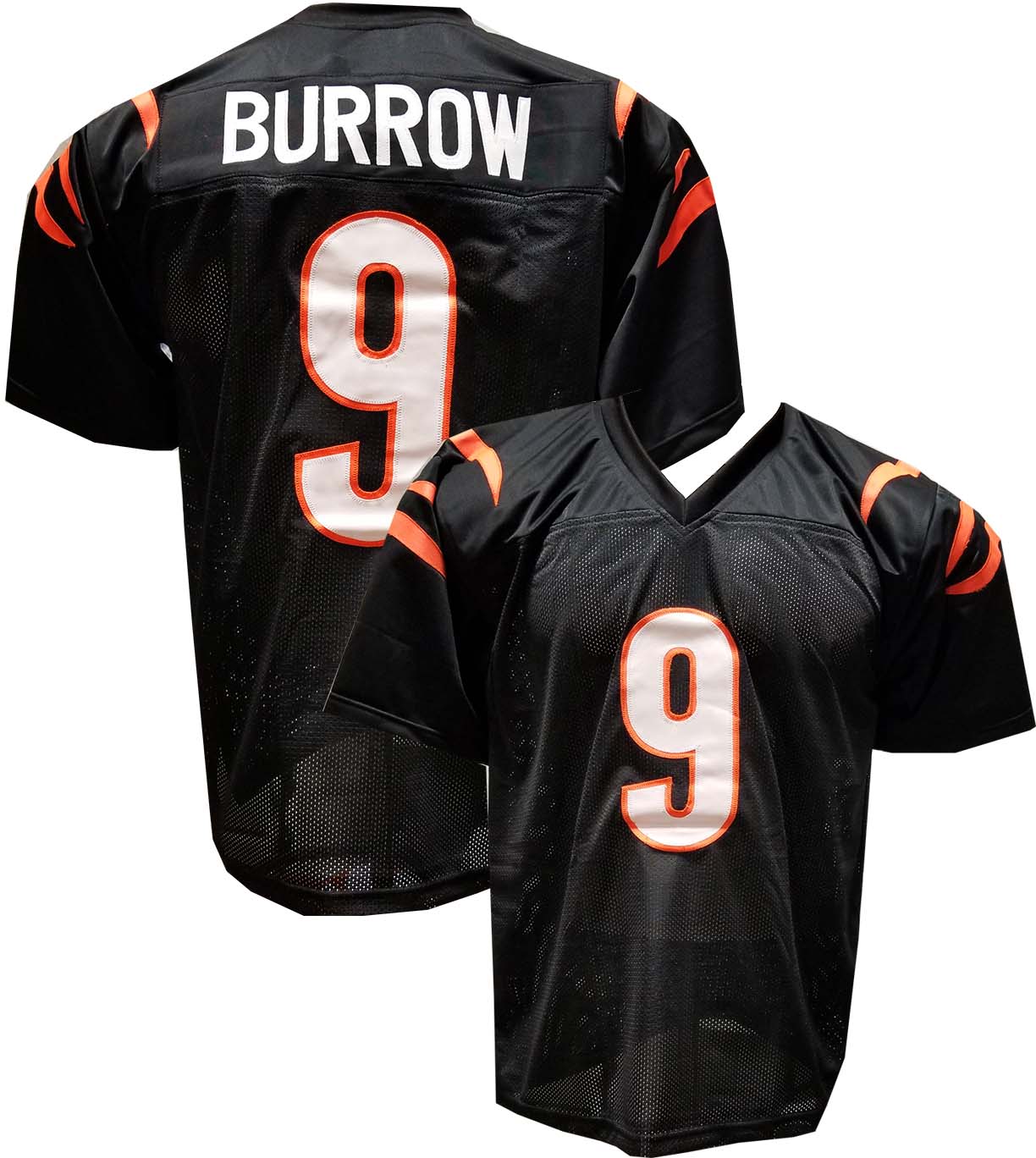 Burrow Black Custom Sewn Jersey