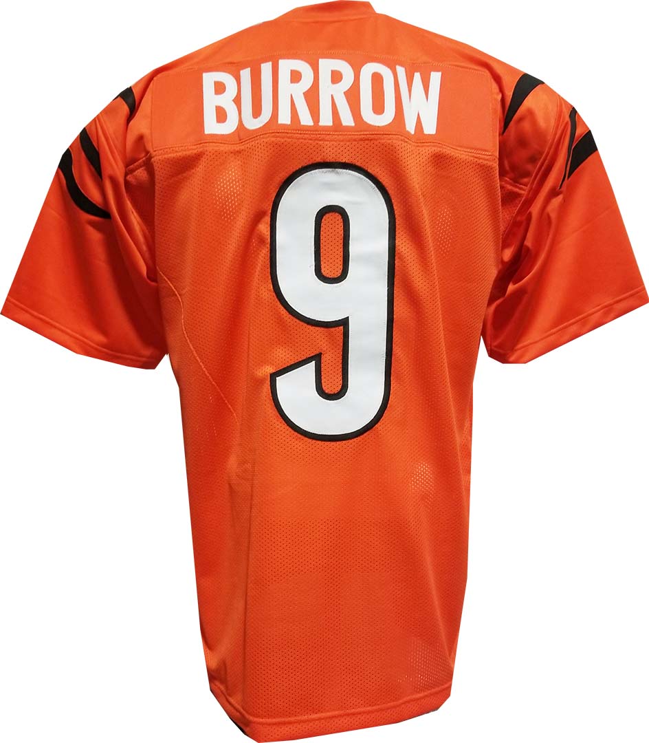 Burrow Orange Custom Sewn Jersey