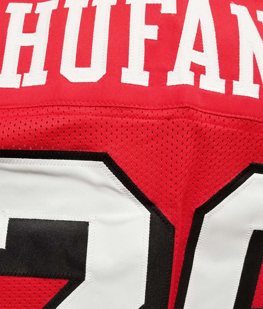 Hufanga Red Custom Sewn Jersey