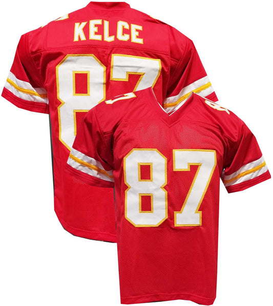 Kelce Red Custom Sewn Jersey