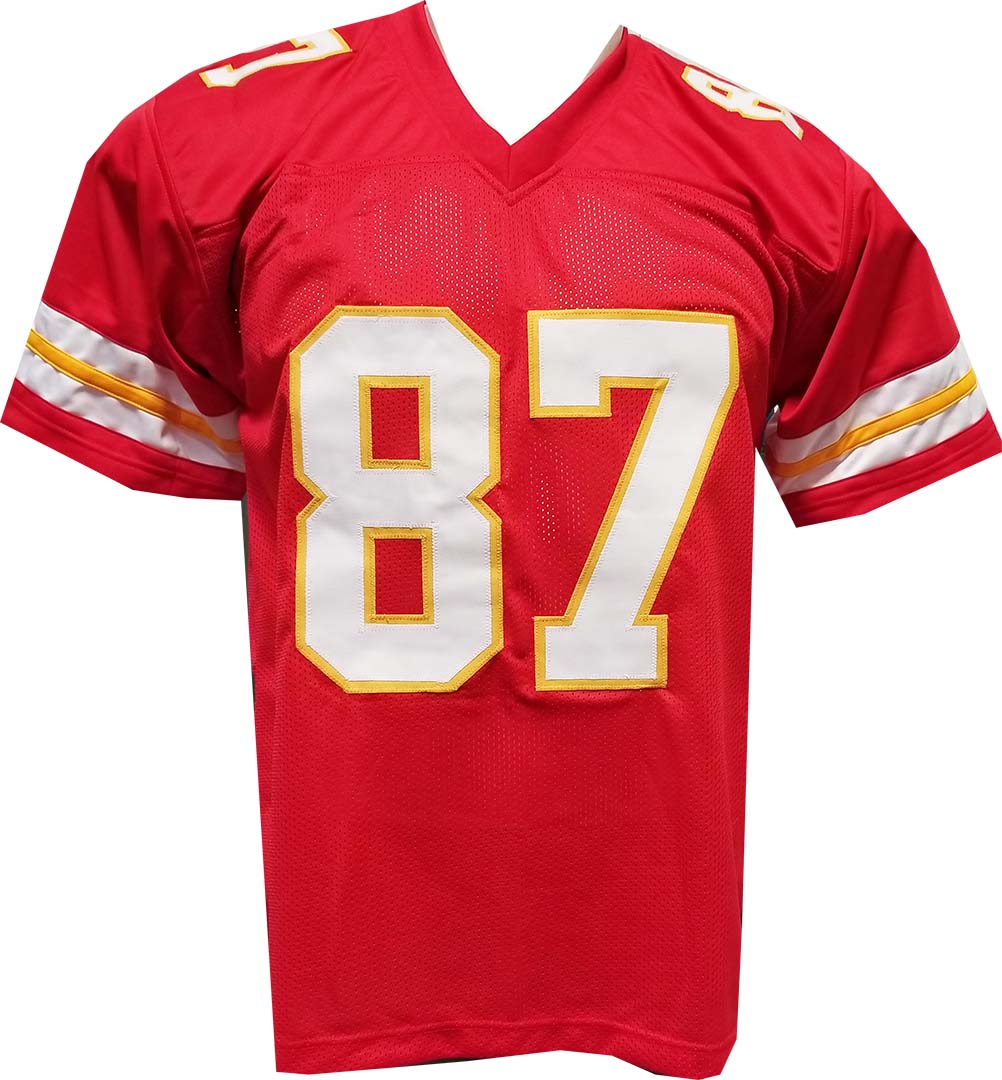 Kelce Red Custom Sewn Jersey