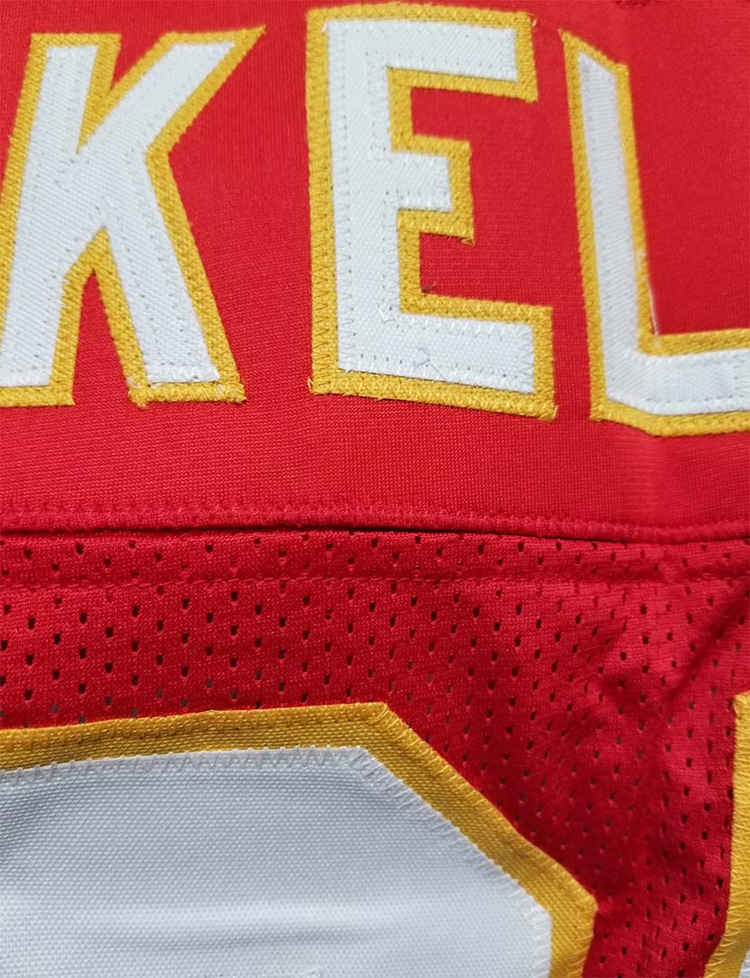 Kelce Red Custom Sewn Jersey