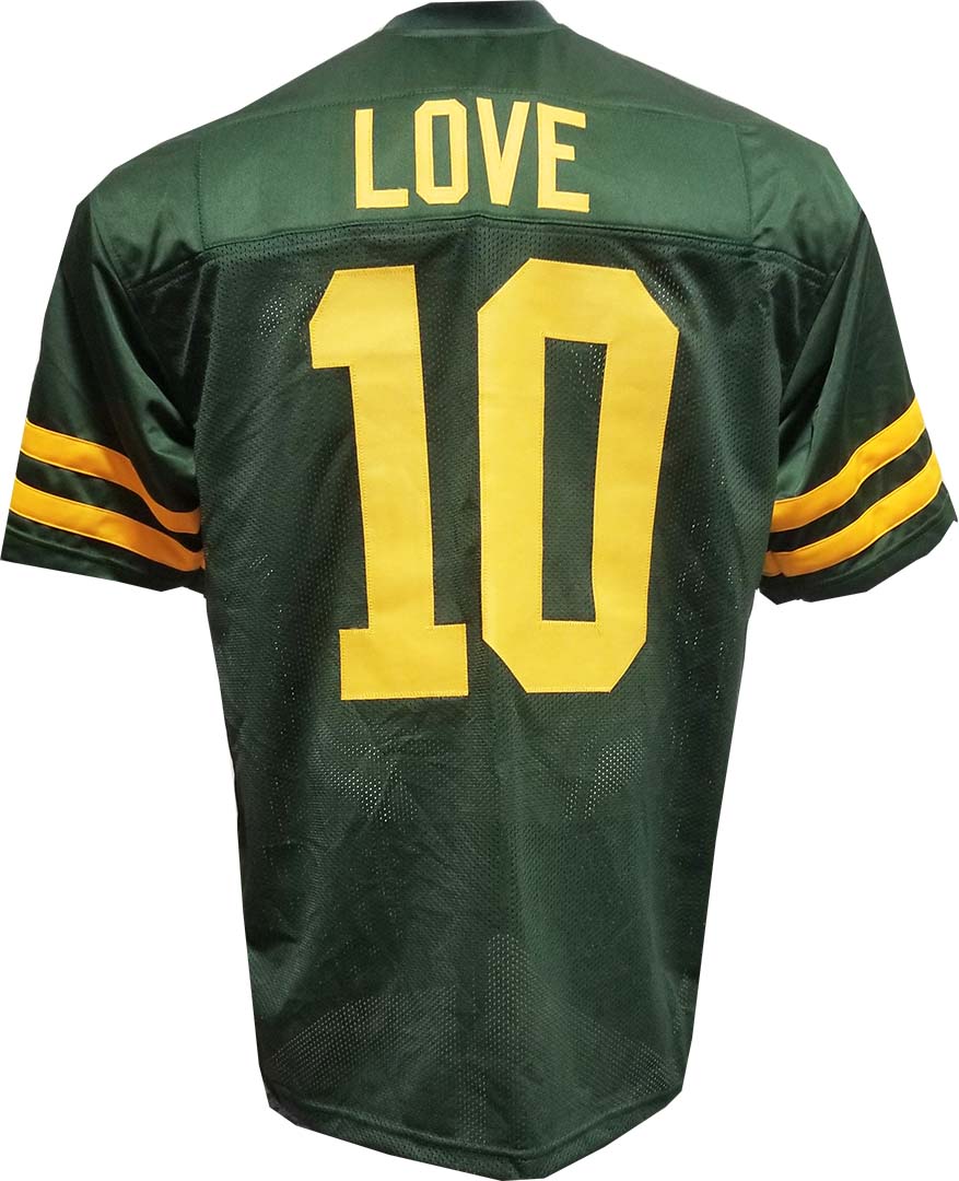 Love Green Yellow Custom Sewn Jersey