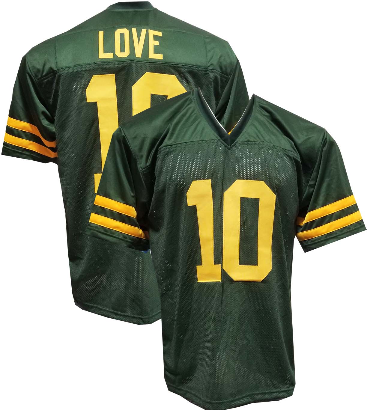 Love Green Yellow Custom Sewn Jersey