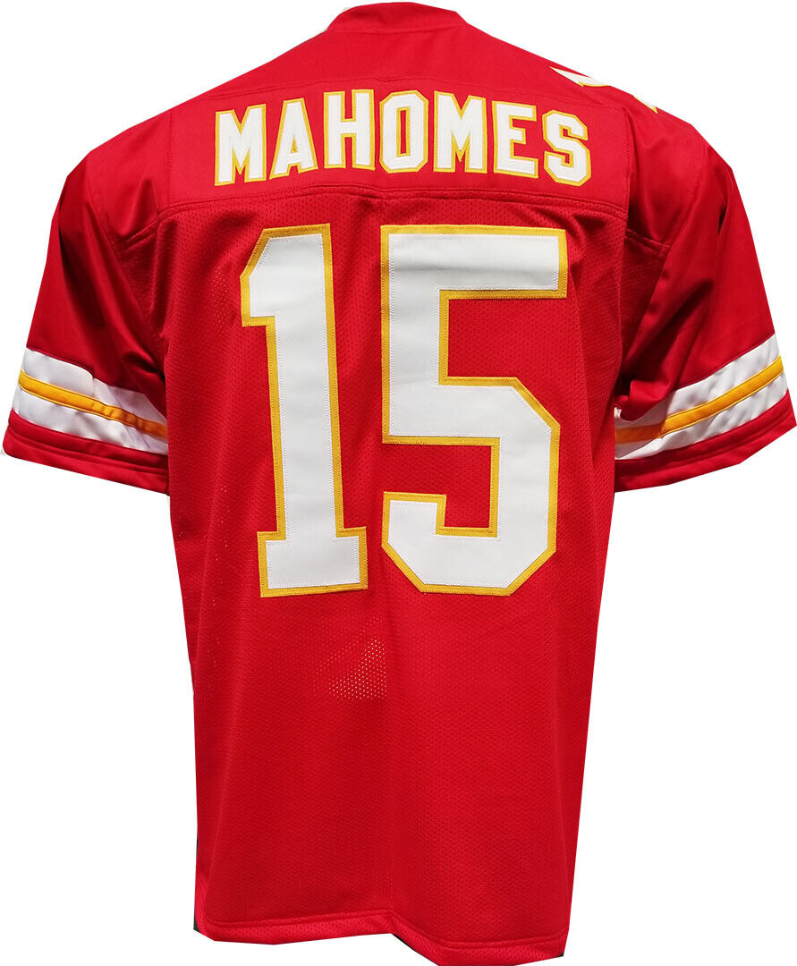 Mahomes Red Custom Sewn Jersey