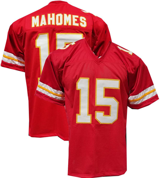 Mahomes Red Custom Sewn Jersey