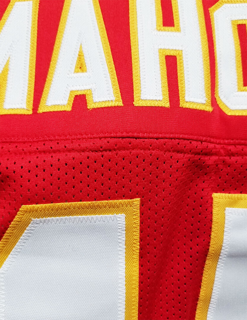 Mahomes Red Custom Sewn Jersey