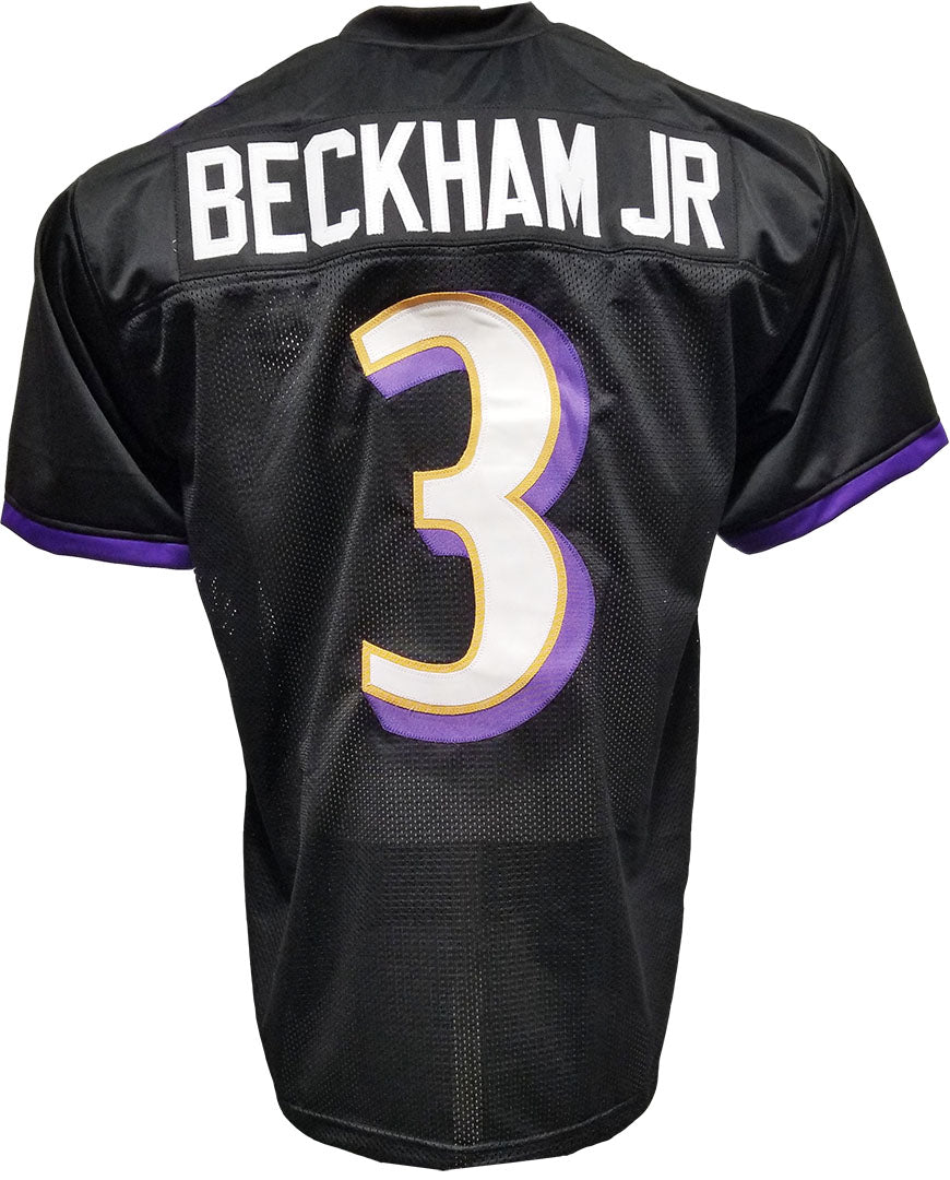 Beckham Jr Black Custom Sewn Jersey