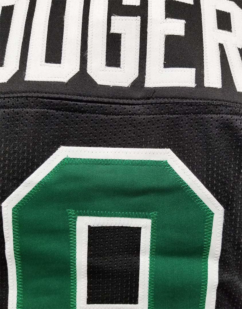 Rodgers Black Custom Sewn Jersey