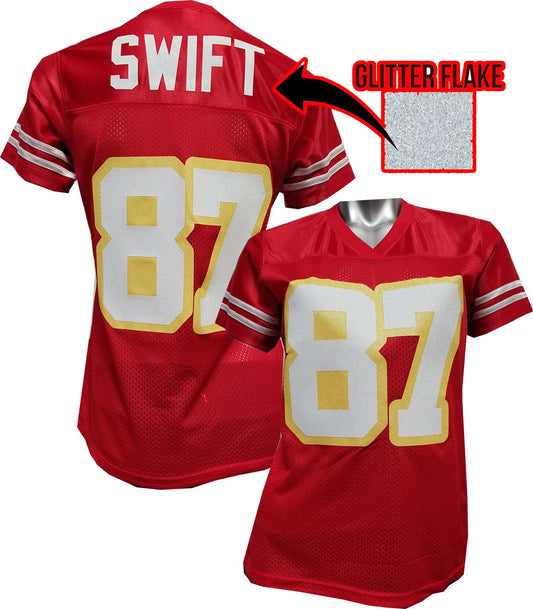 Custom Glitter Flake Womens Swift Jersey