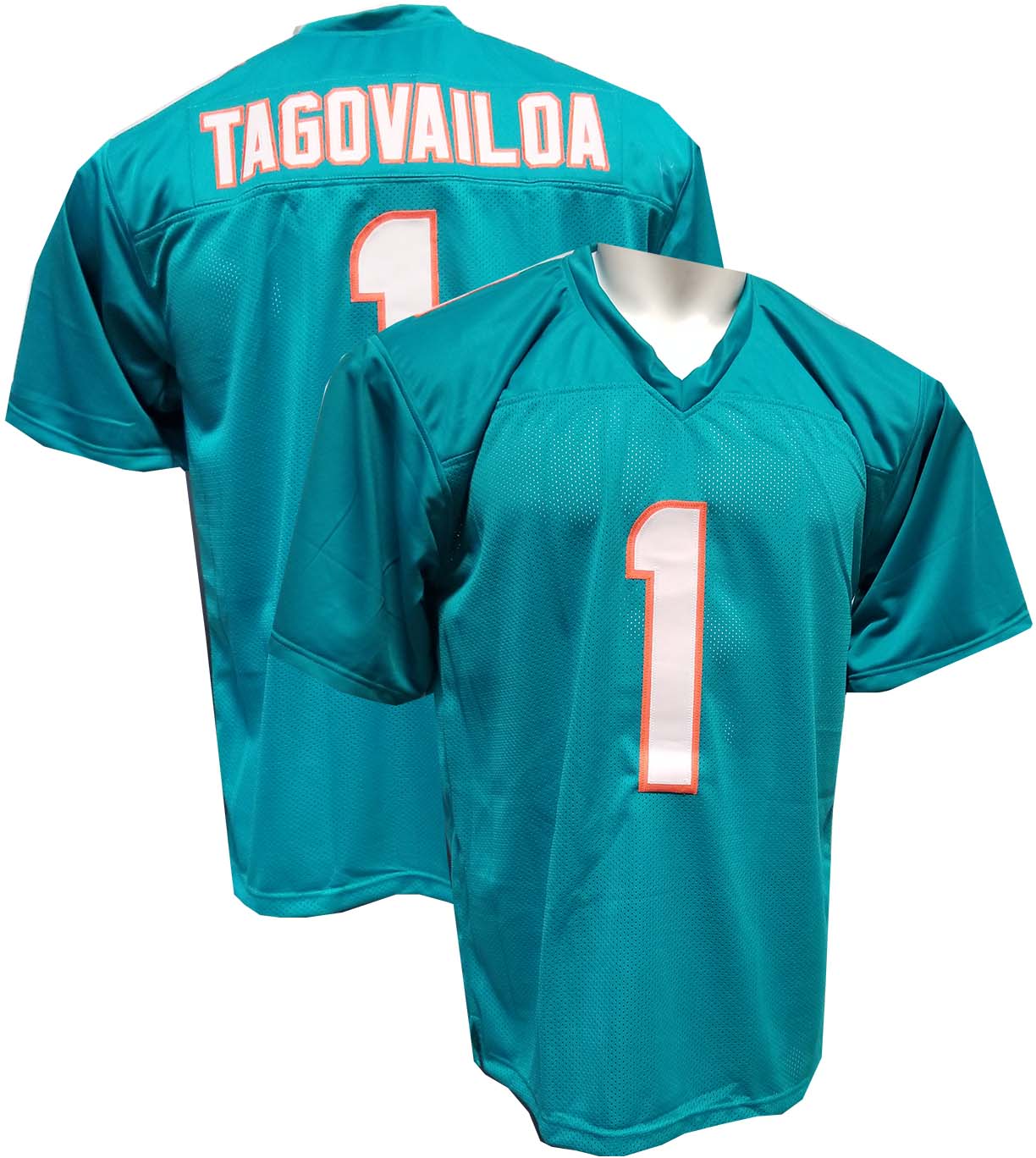 Tagovailoa Aqua Custom Sewn Jersey